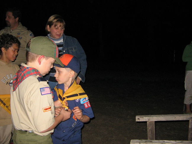 James gets his Bobcat rank
Gets the new yellow neckerchief
Keywords: James CubScouts