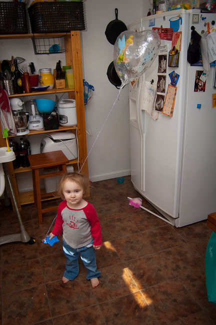 A girl and her balloon
