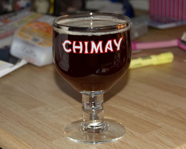 Chimay Glass
a fine Belgian beer needs a proper glass!
Julie's birthday present for me.
Keywords: Chimay