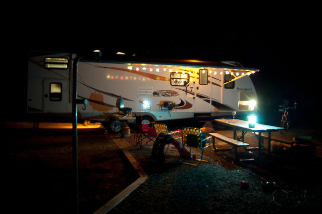 The RV at night
Lake Anna State Park

