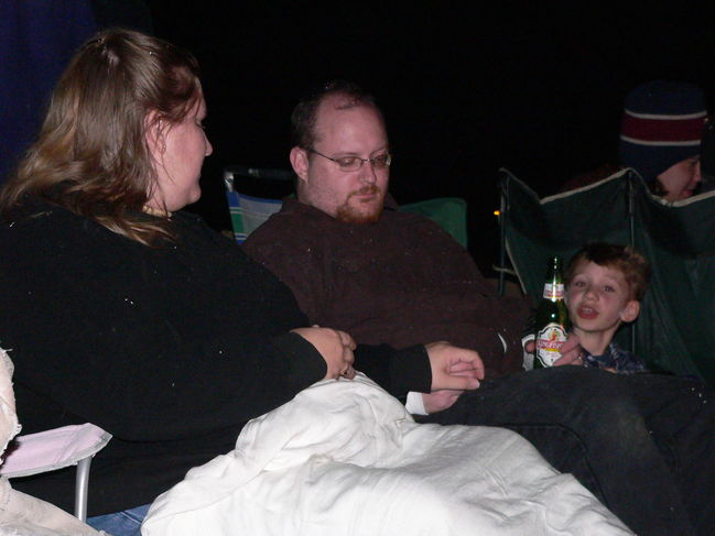 Julie, Mike and James by the campfire
Ubiquitopia 2006
Gore, VA, October 2006
