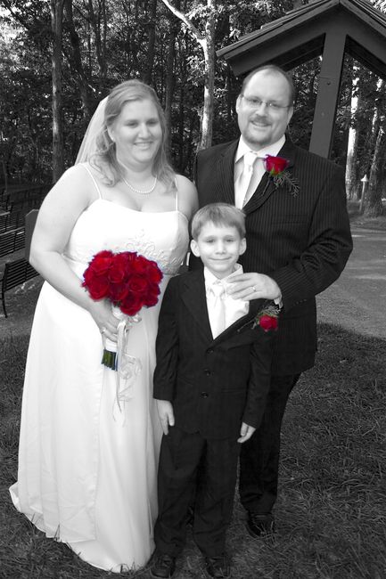 Julie, James, and Mike
Wedding Day, August 5, 2006
special colorization
Keywords: James Julie Mike