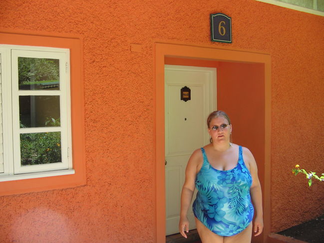 Julie, looking very excited about having her picture taken in her bathing suit.
Honeymoon,  Ocho Rios, Jamaica
