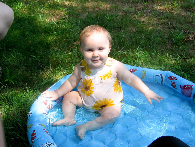 Leia in her pool
