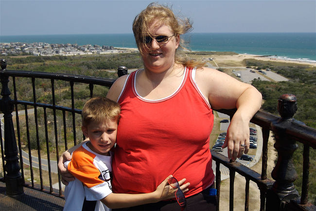 James enjoying a mother/s love
at the top of Cape Hatteras lighthouse
