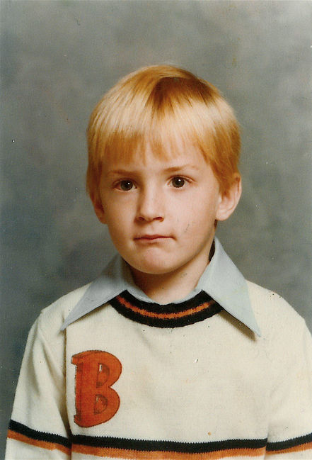 Mike with his "B" sweater
around 1978
