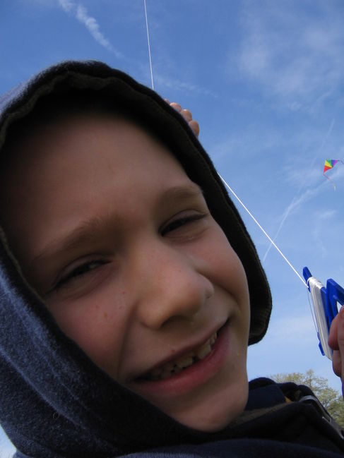 James Flying his kite at the national mall
