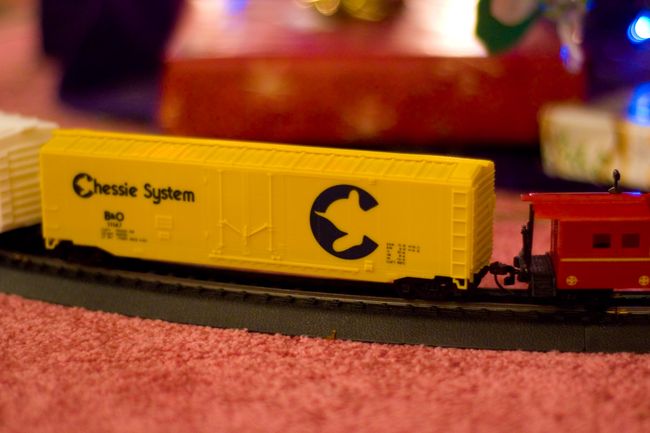 Toy train boxcar 
under the Christmas tree
Keywords: Christmas 2007