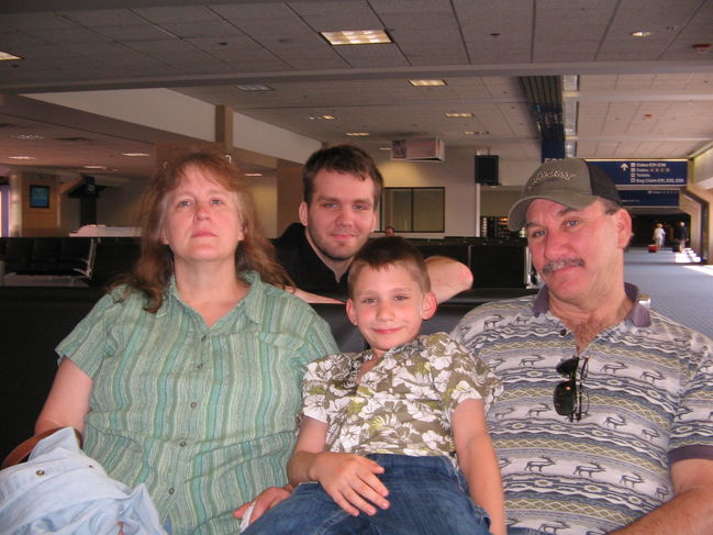 Mawmaw, Uncle Daniel, James and Pawpaw
At the airport
